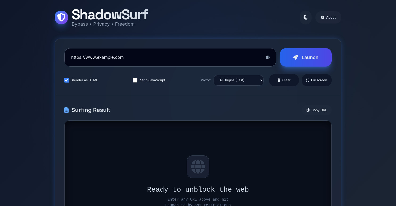ShadowSurf Plunker edition
