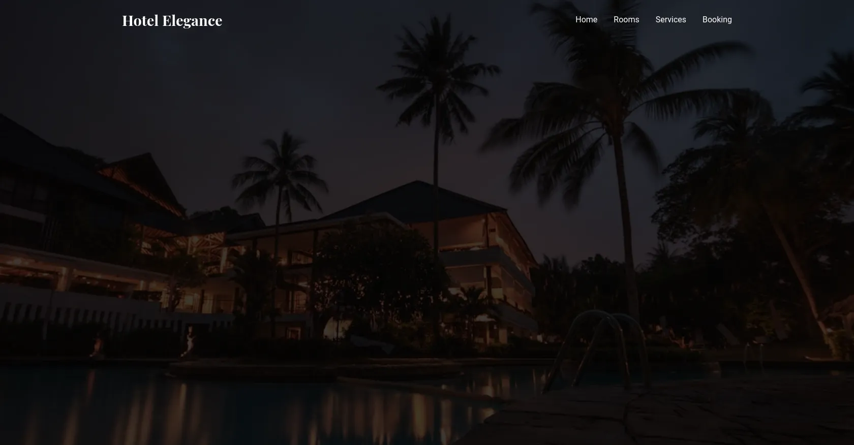 Página de destino - Hotel