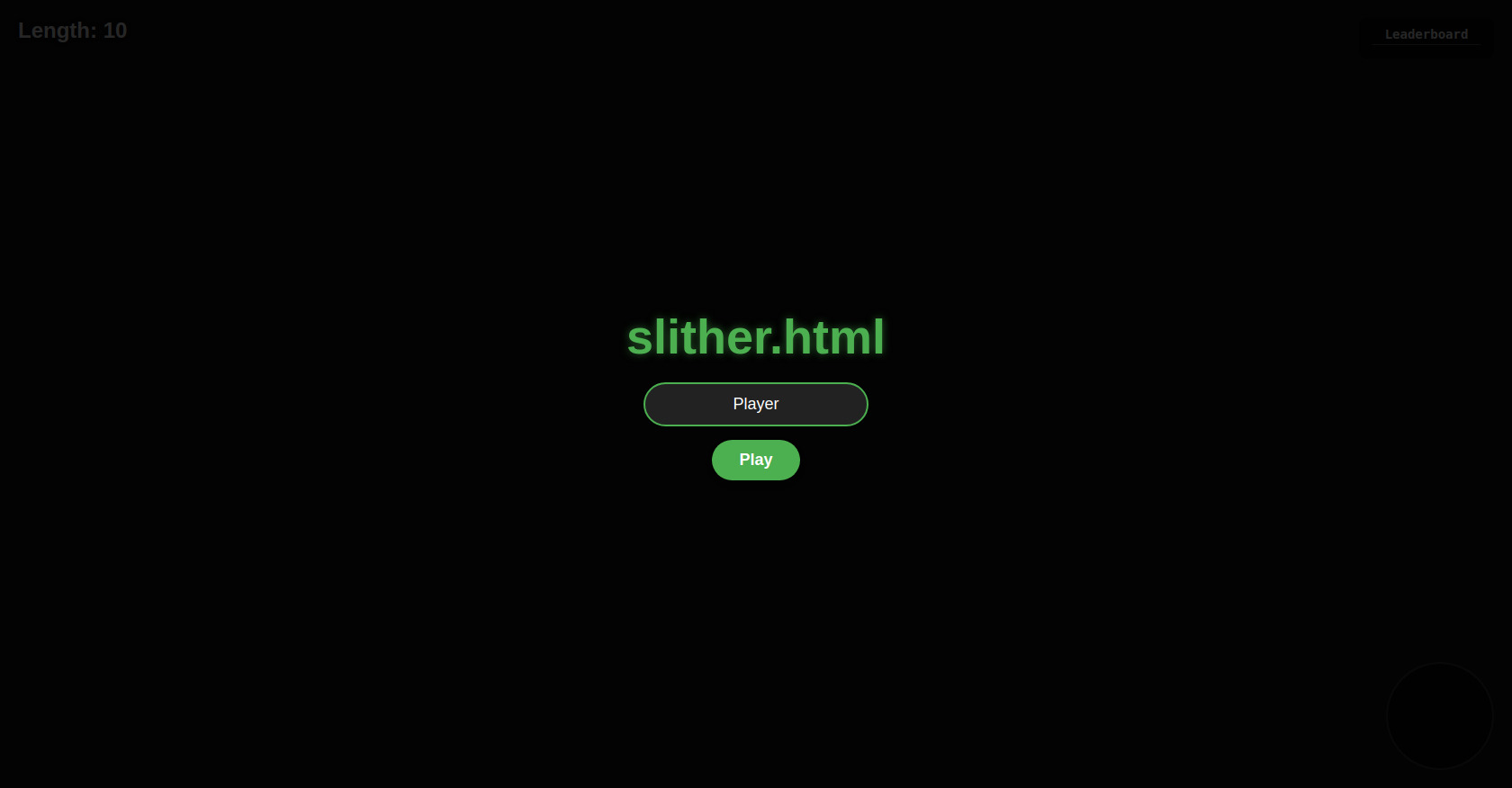 Slither.io Snake Game with Minimap in JavaScript Canvas