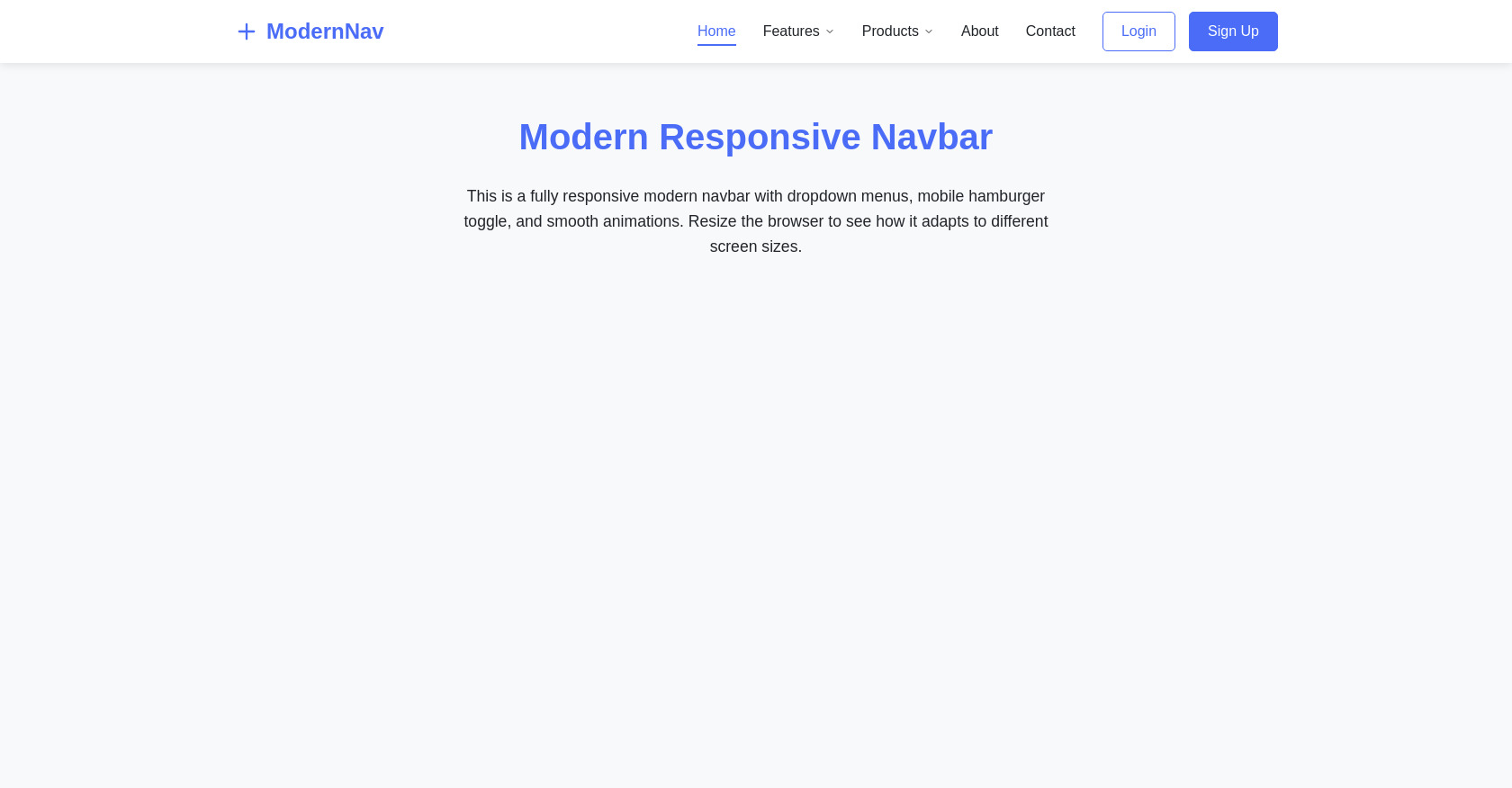 Barra de navegación moderna HTML CSS