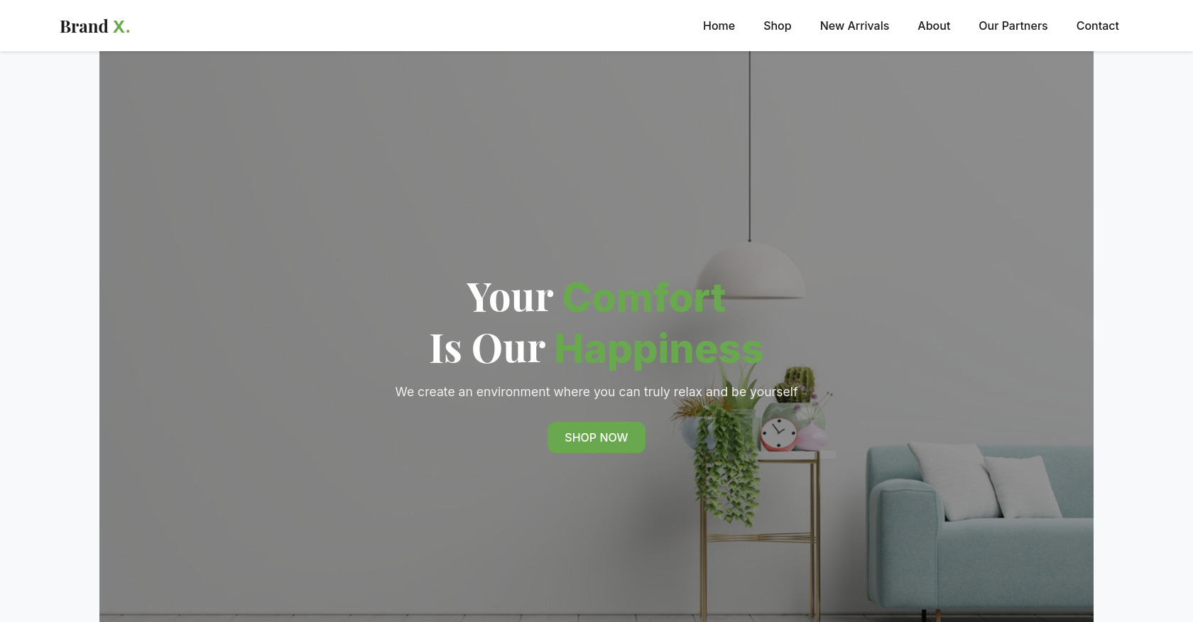 Landingpage für Möbelgeschäfte