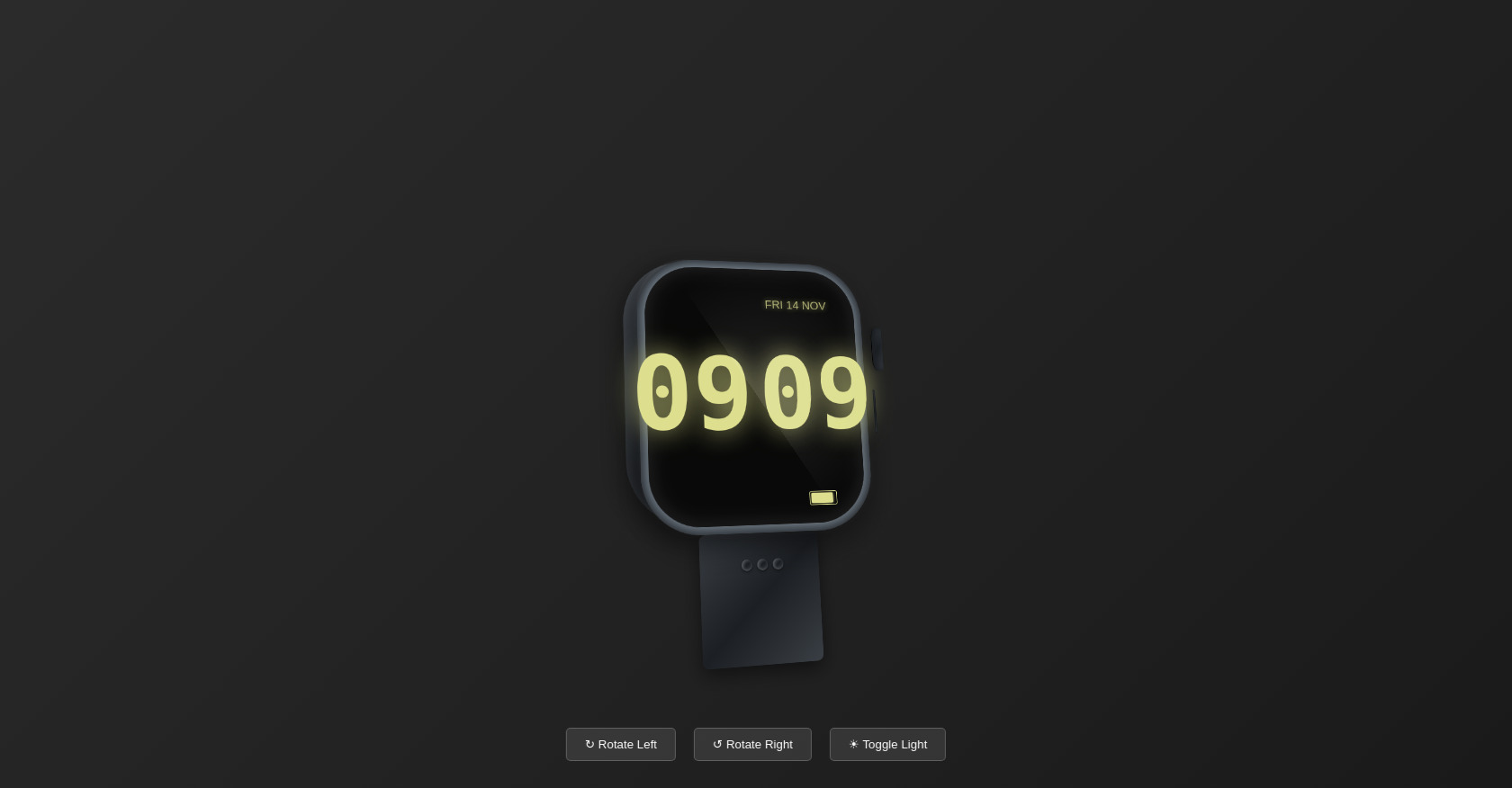 3D CSS Smartwatch Code: Interactive Time Display