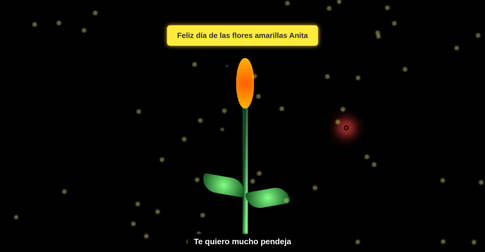 CSS Animated Fireworks and Fireflies with Sunflower