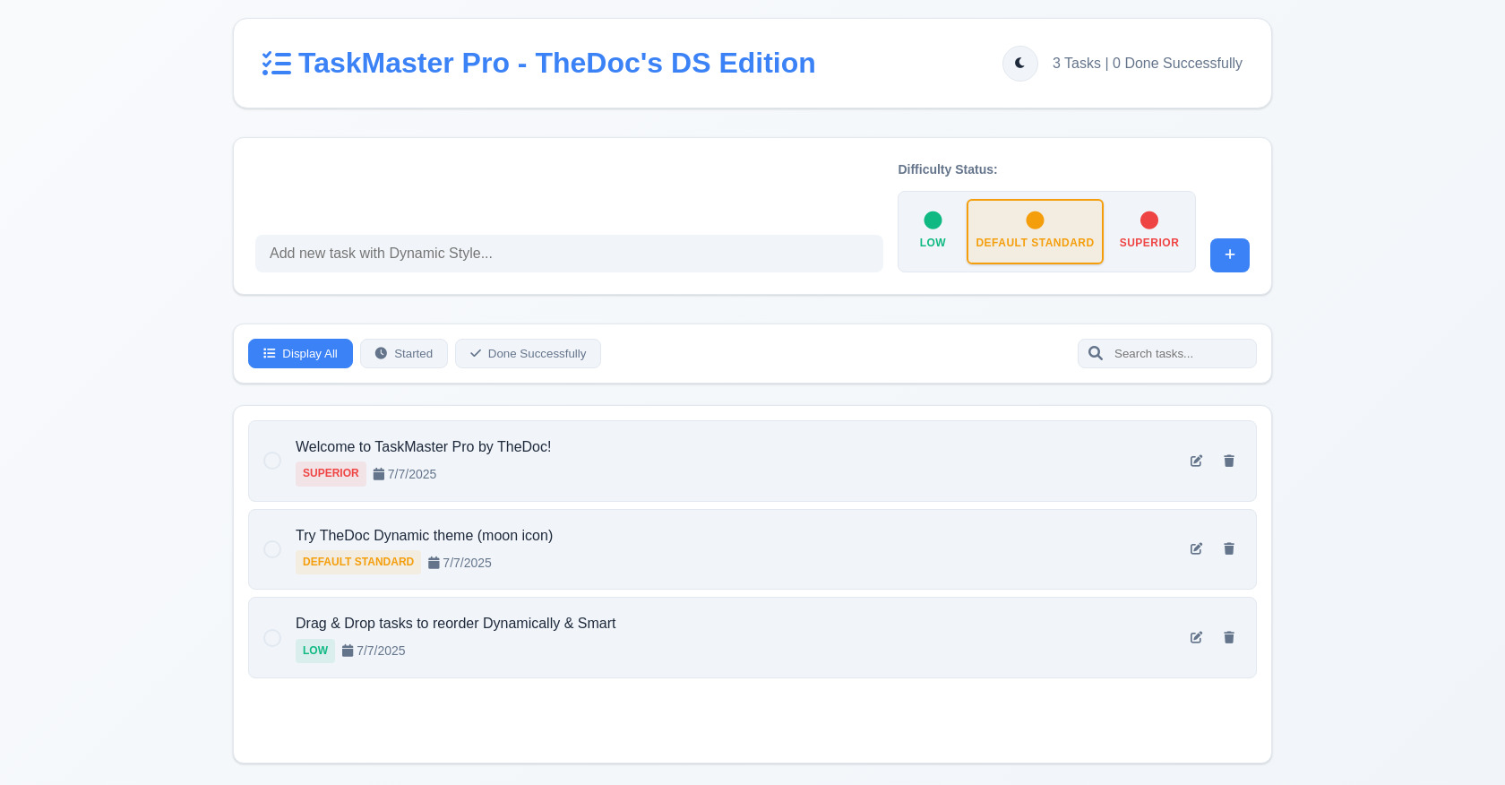 TaskMaster Pro - Gestion dynamique et intelligente des tâches par TheDoc