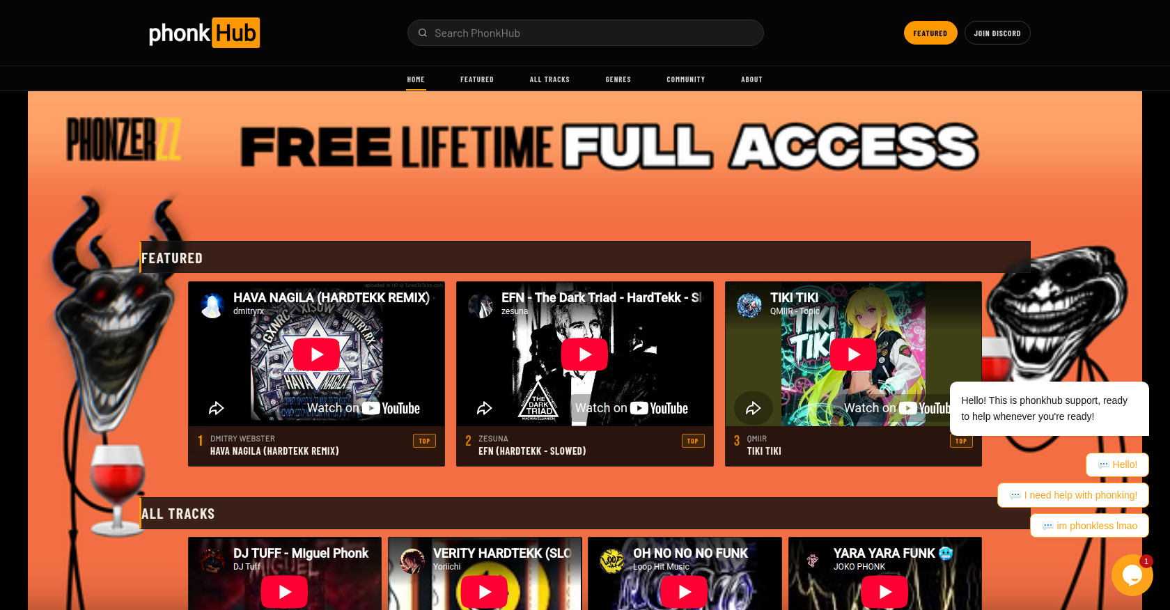 phonkhub html  only 1 hour