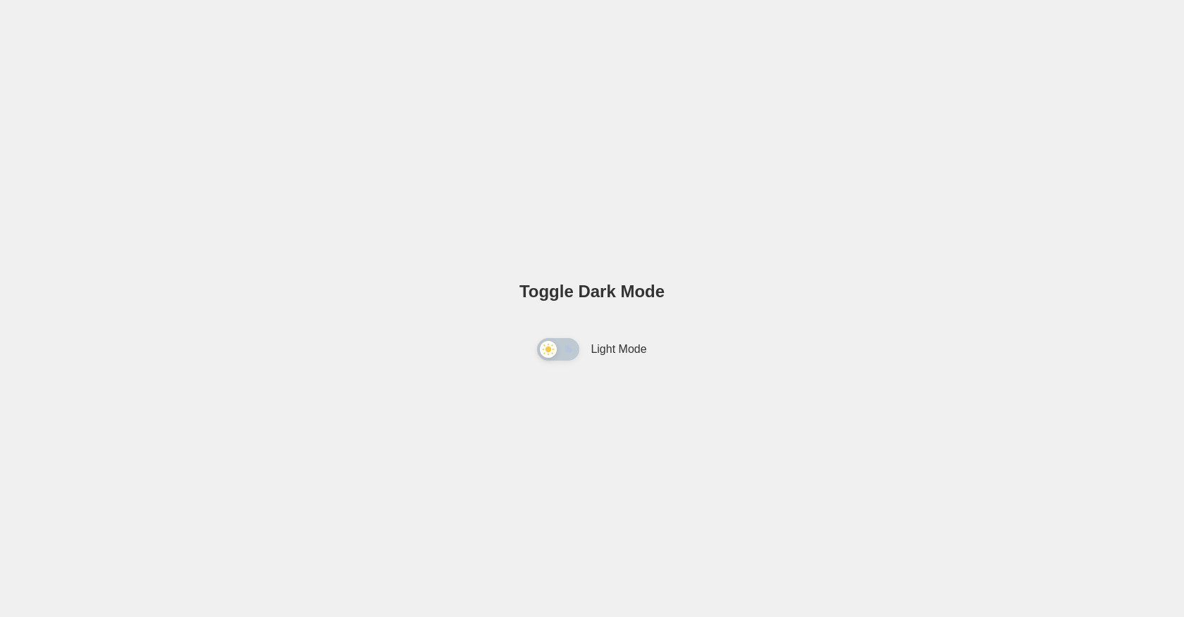 Dark Mode Toggle Switch (Sun & Moon)