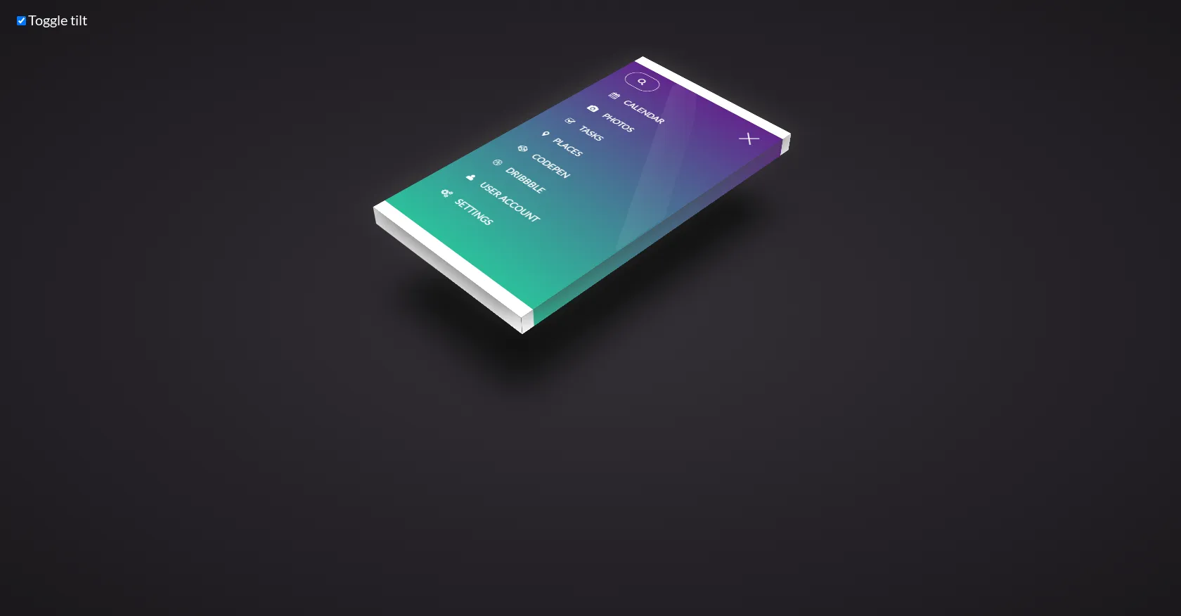 Menu mobile