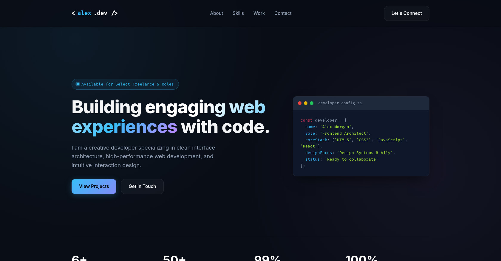 Developer Portfolio Website