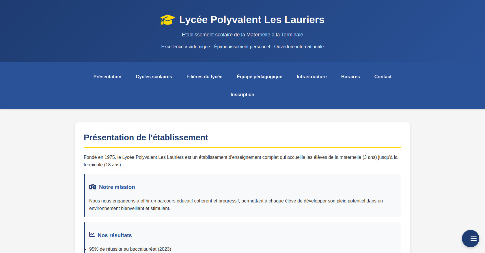 Lycée Les Lauriers: School Info, Cycles, & Enrollment