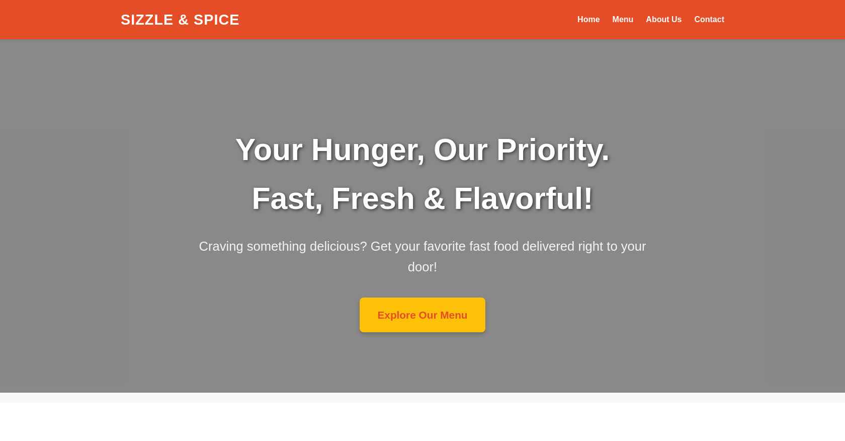 Fast Food Restaurant HTML Template