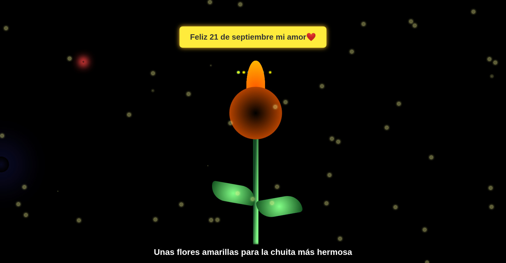 CSS Animated Fireworks Fireflies Sunflower HTML
