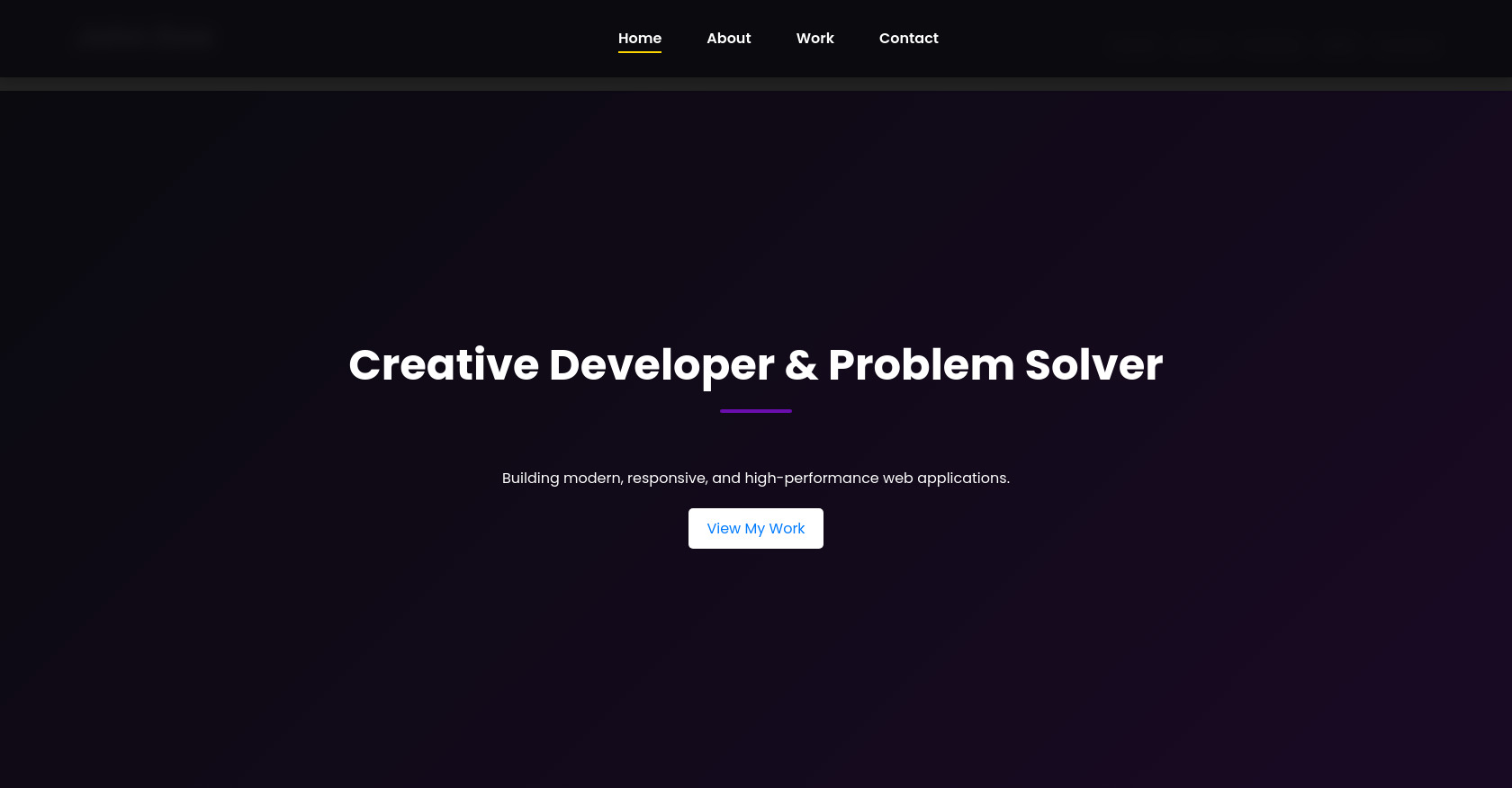 Developer Portfolio: HTML, CSS, JavaScript Example
