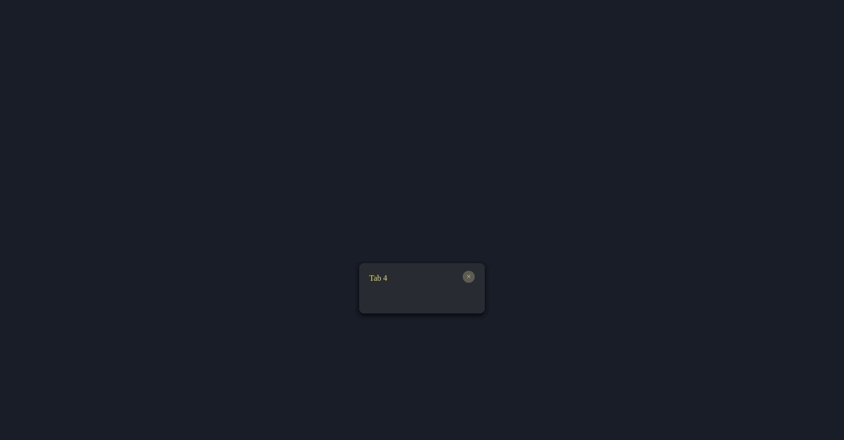 HTML Tabs with Close Button
