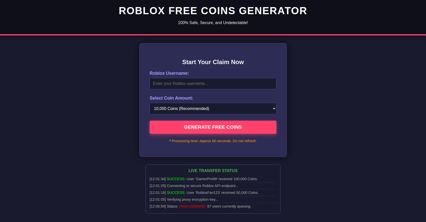 Roblox Free Coins Generator - Claim Now!