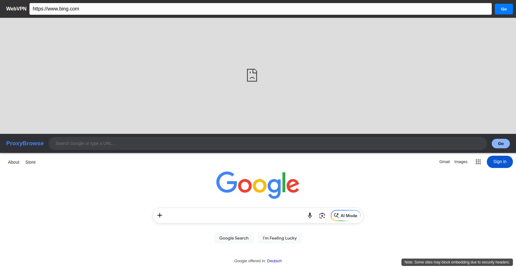 Web Proxy Browser HTML Code